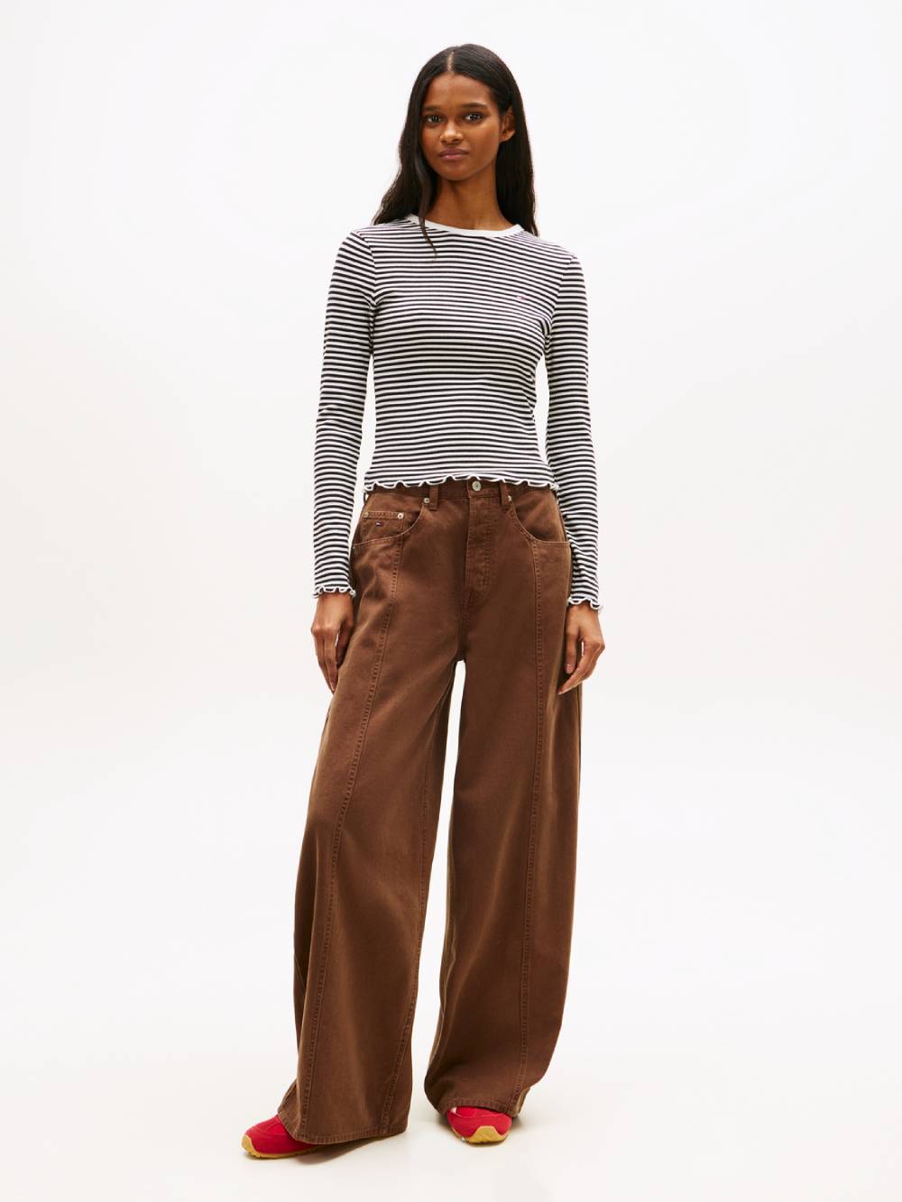 detail Tommy Jeans dámské pruhované tričko