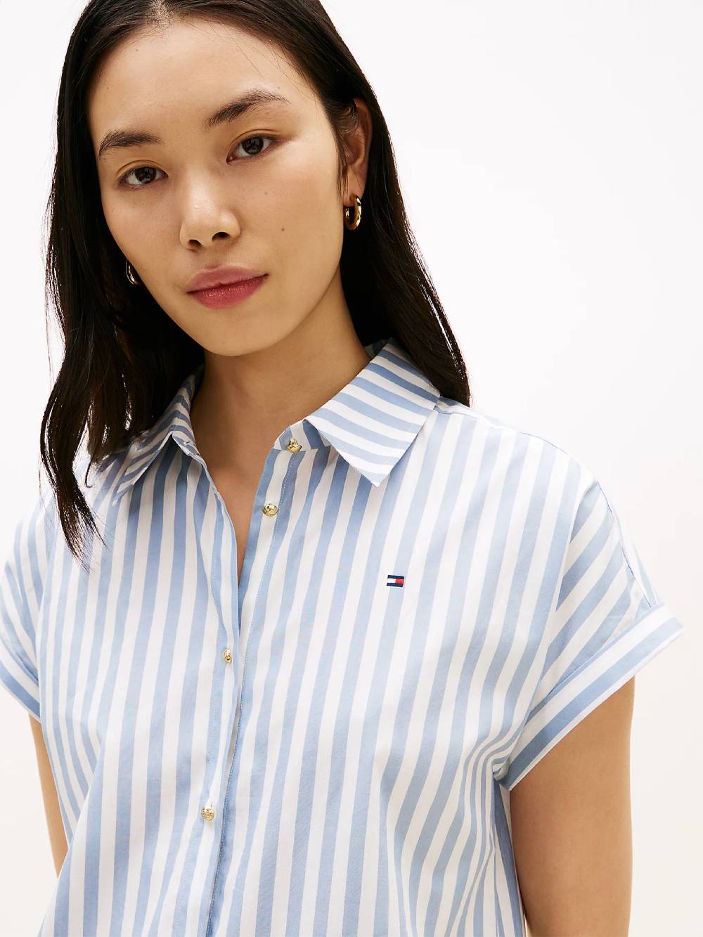 detail Tommy Hilfiger dámské pruhované šaty