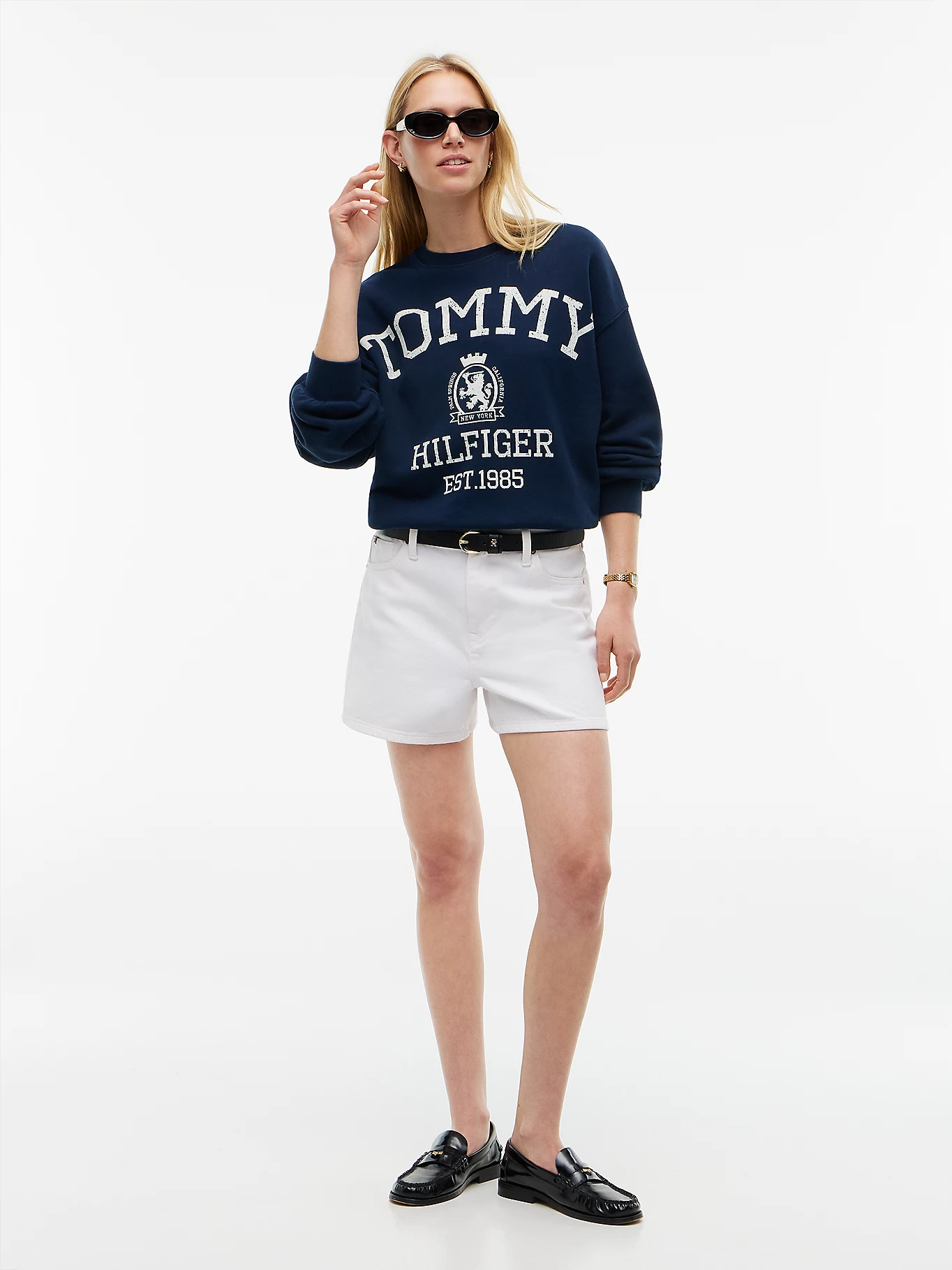 detail Tommy Hilfiger dámská tmavě modrá mikina