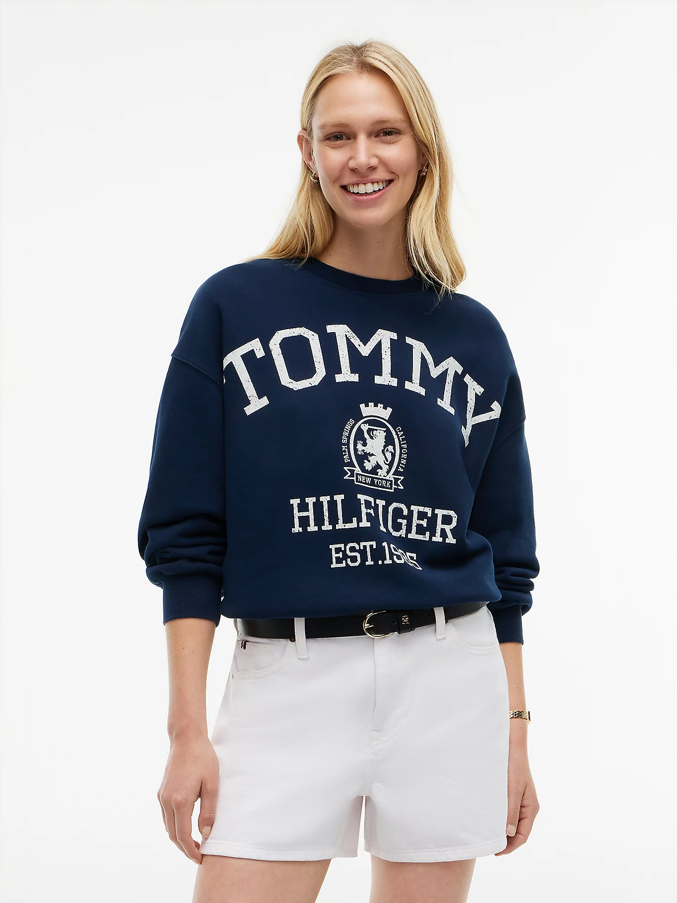 detail Tommy Hilfiger dámská tmavě modrá mikina