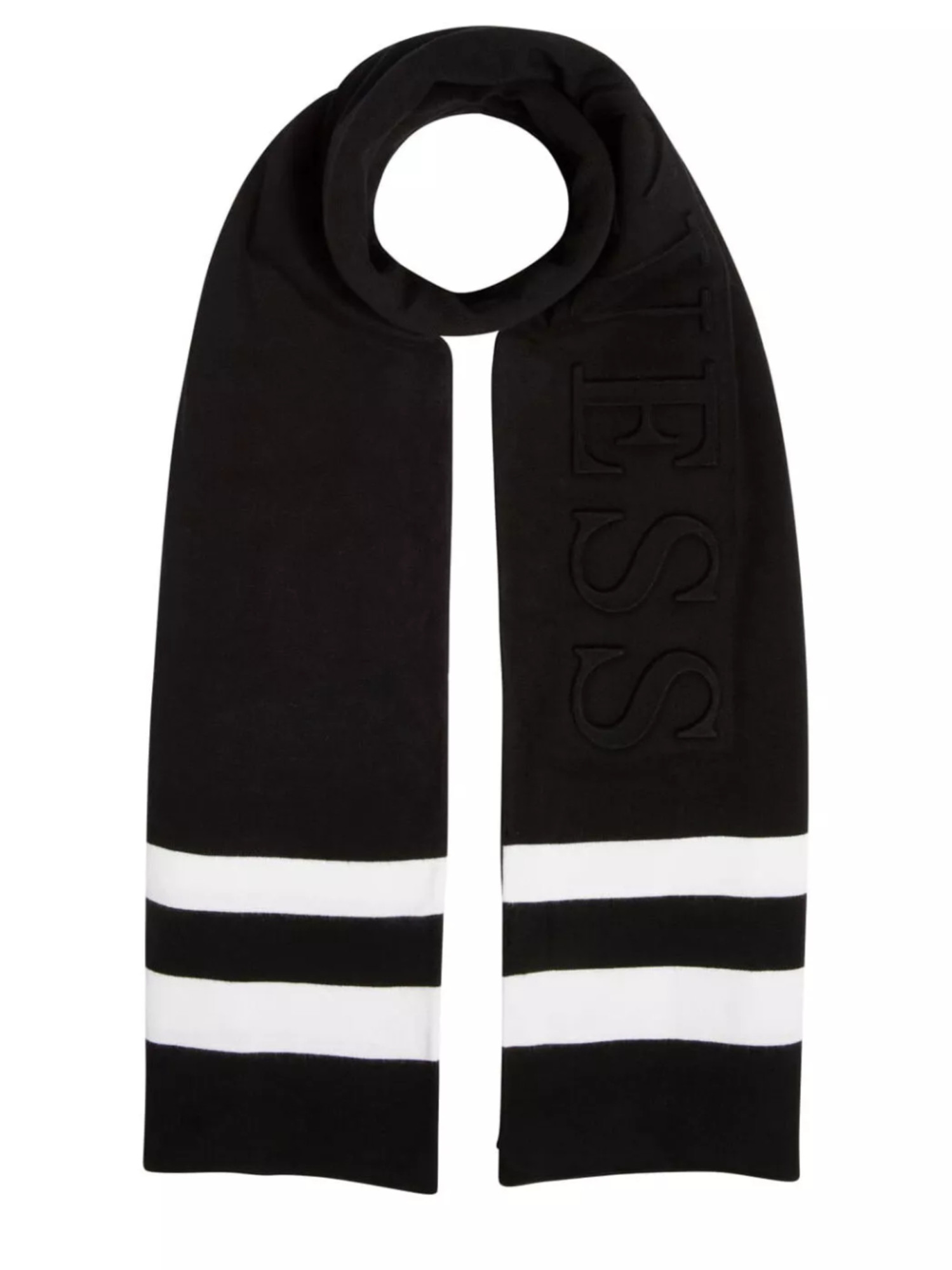 detail Guess dámská černobílá šála