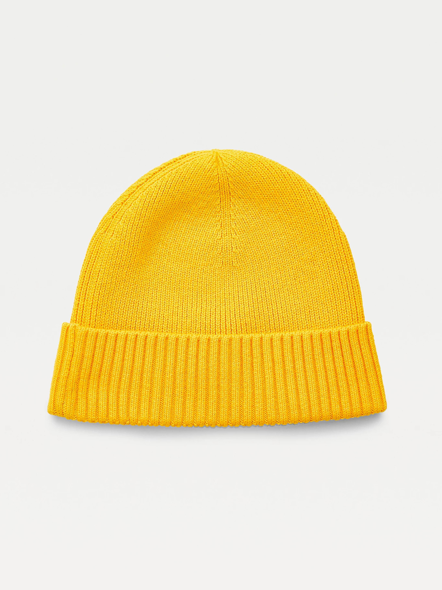 detail Tommy Hilfiger pánská žlutá zimní čepice Pima