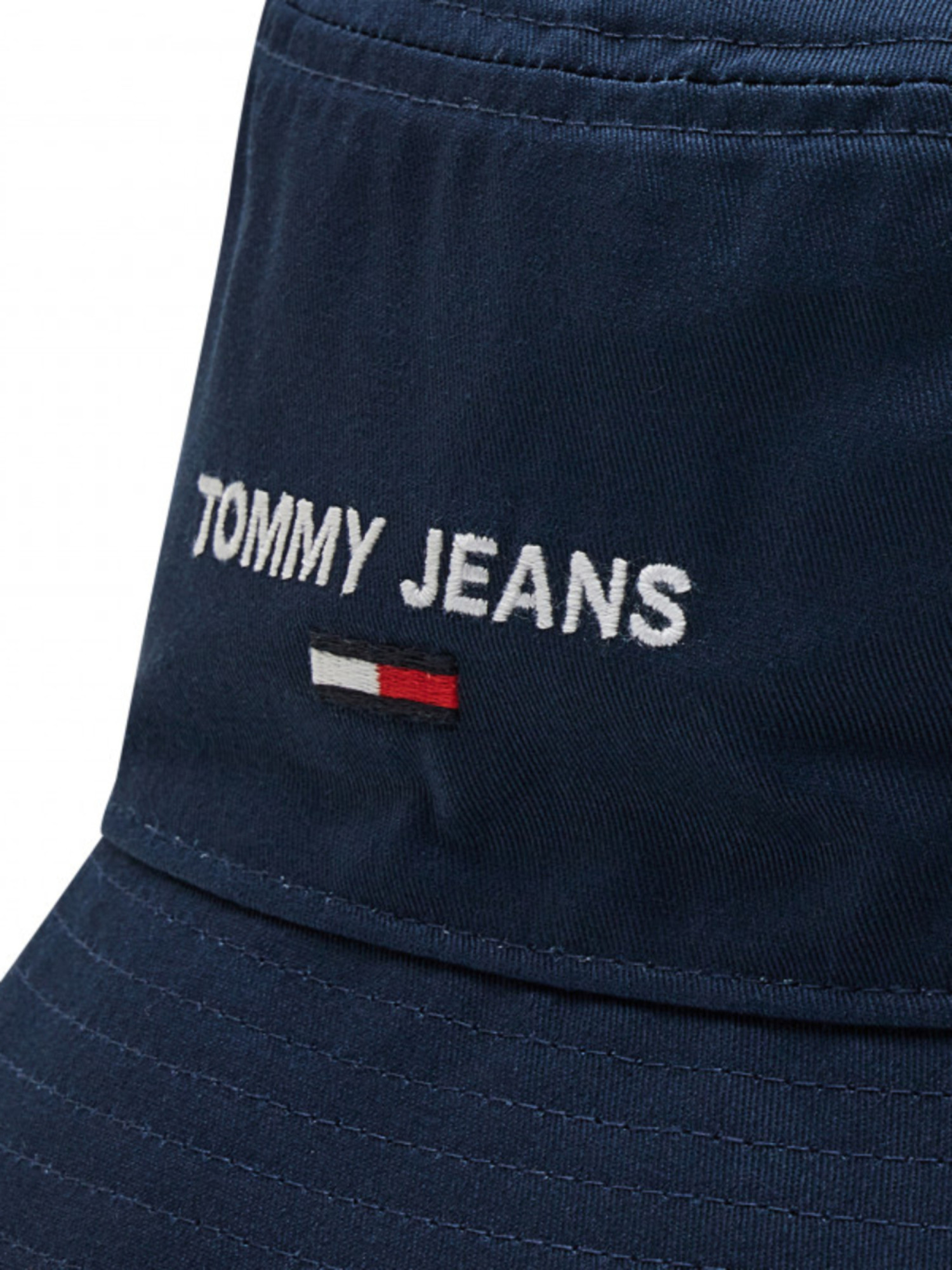 detail Tommy Jeans pánský modrý klobouk