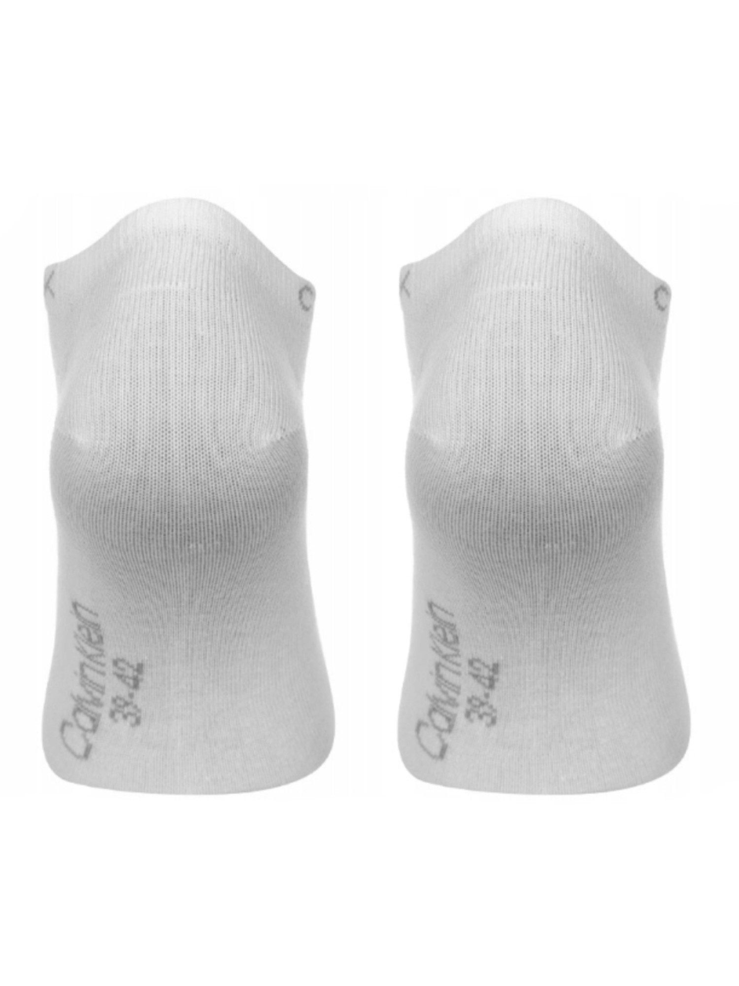 detail Calvin Klein pánské bílé ponožky 2 pack
