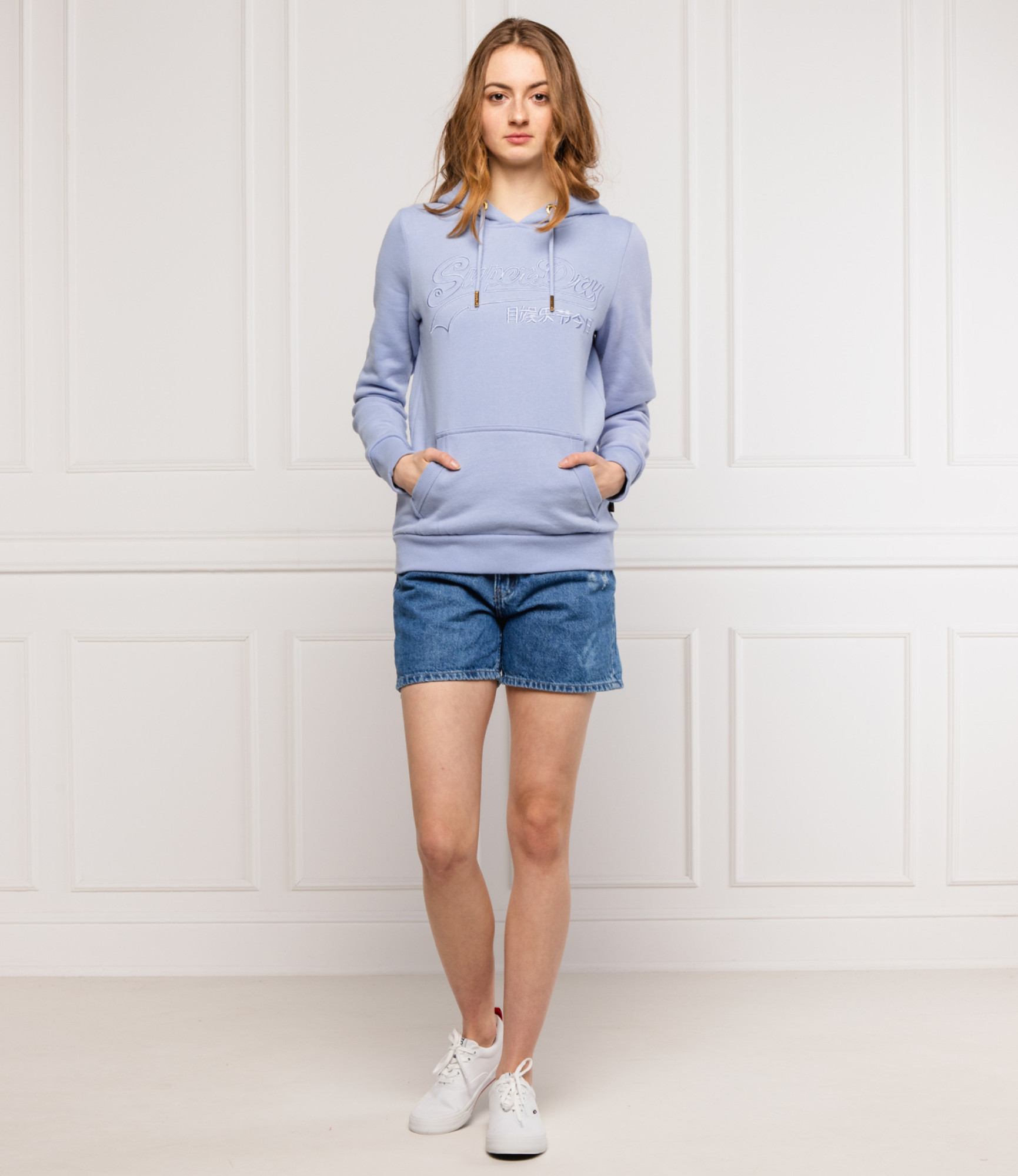 detail Pepe Jeans dámské modré džínové šortky Mable