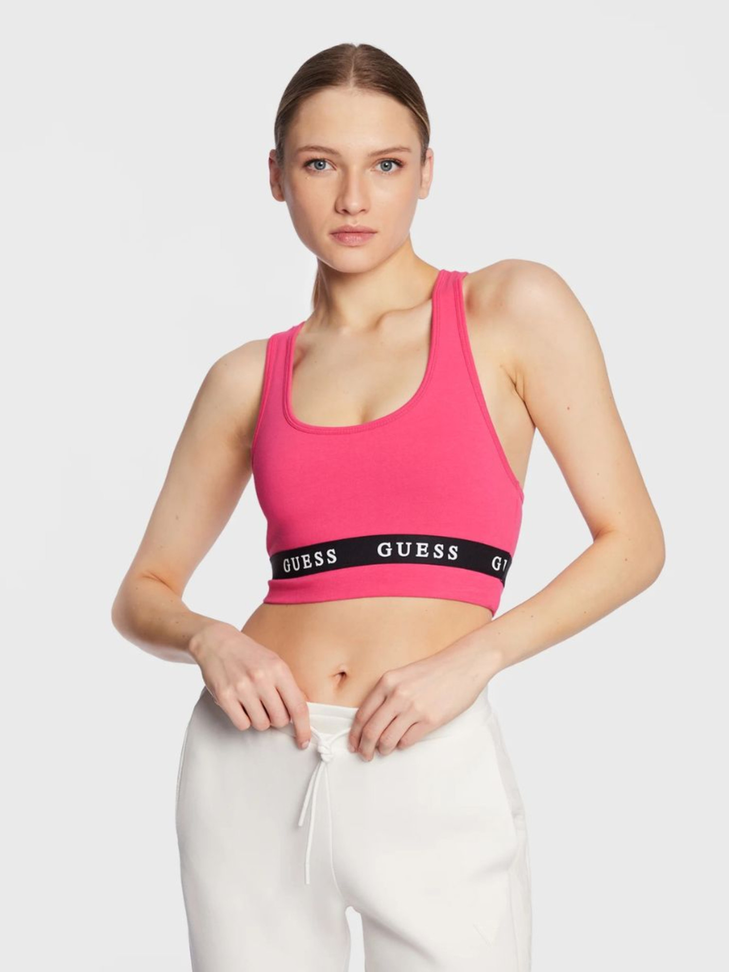 detail Guess dámský růžový top