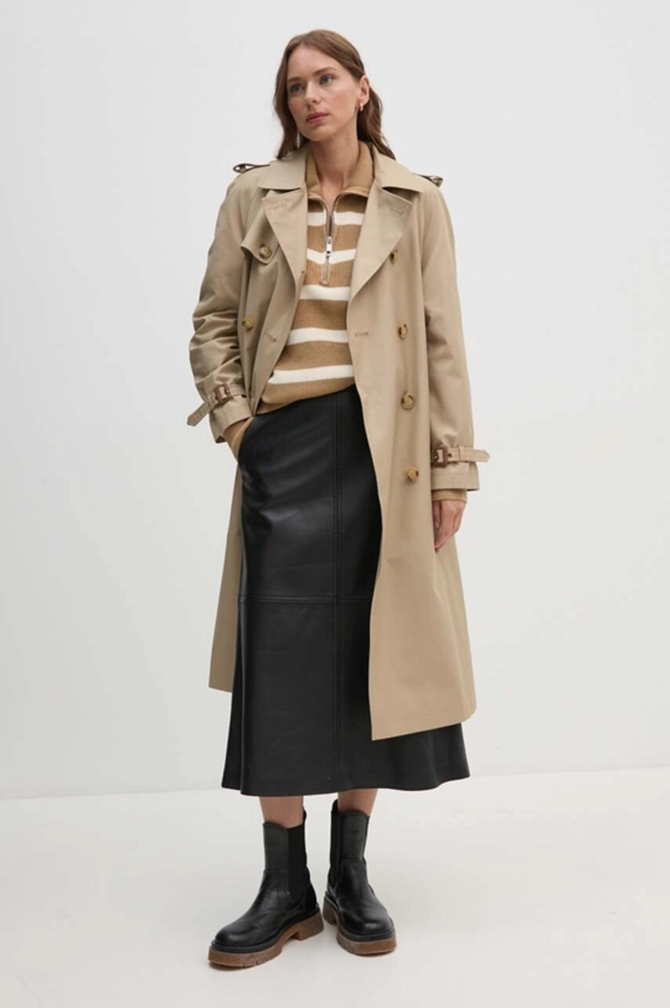 detail Tommy Hilfiger dámský pruhovaný svetr na zip