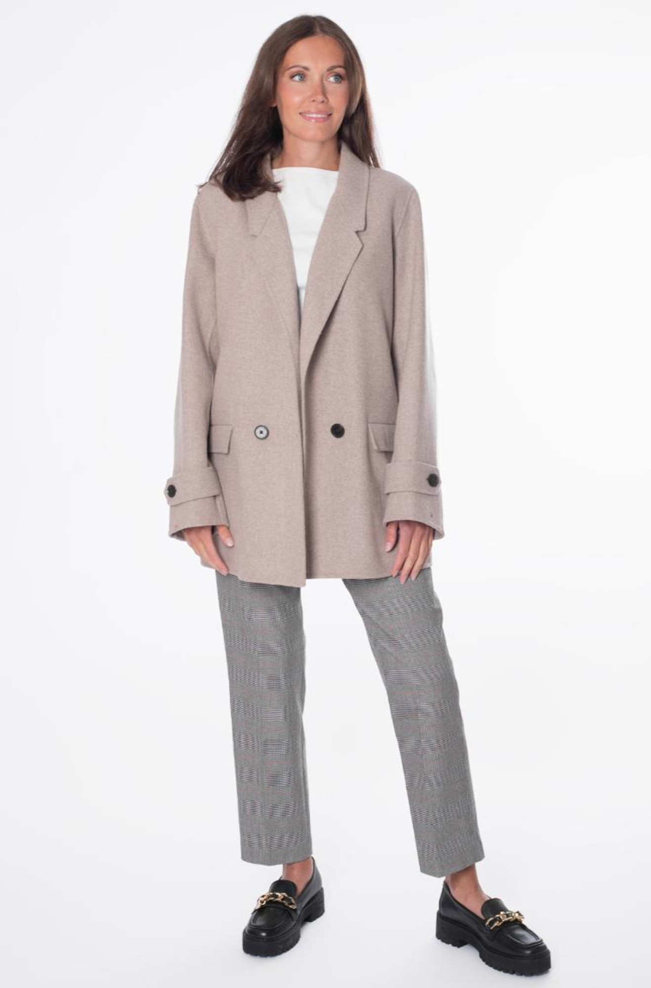 detail Tommy Hilfiger dámský vlněný kabát