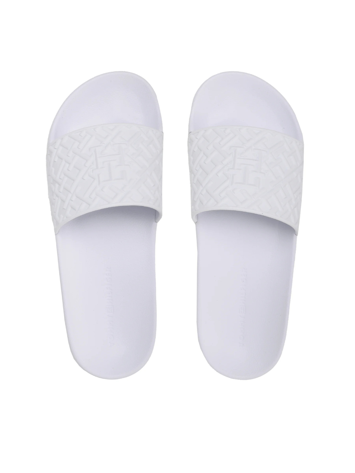 detail Tommy Hilfiger pánské bílé pantofle