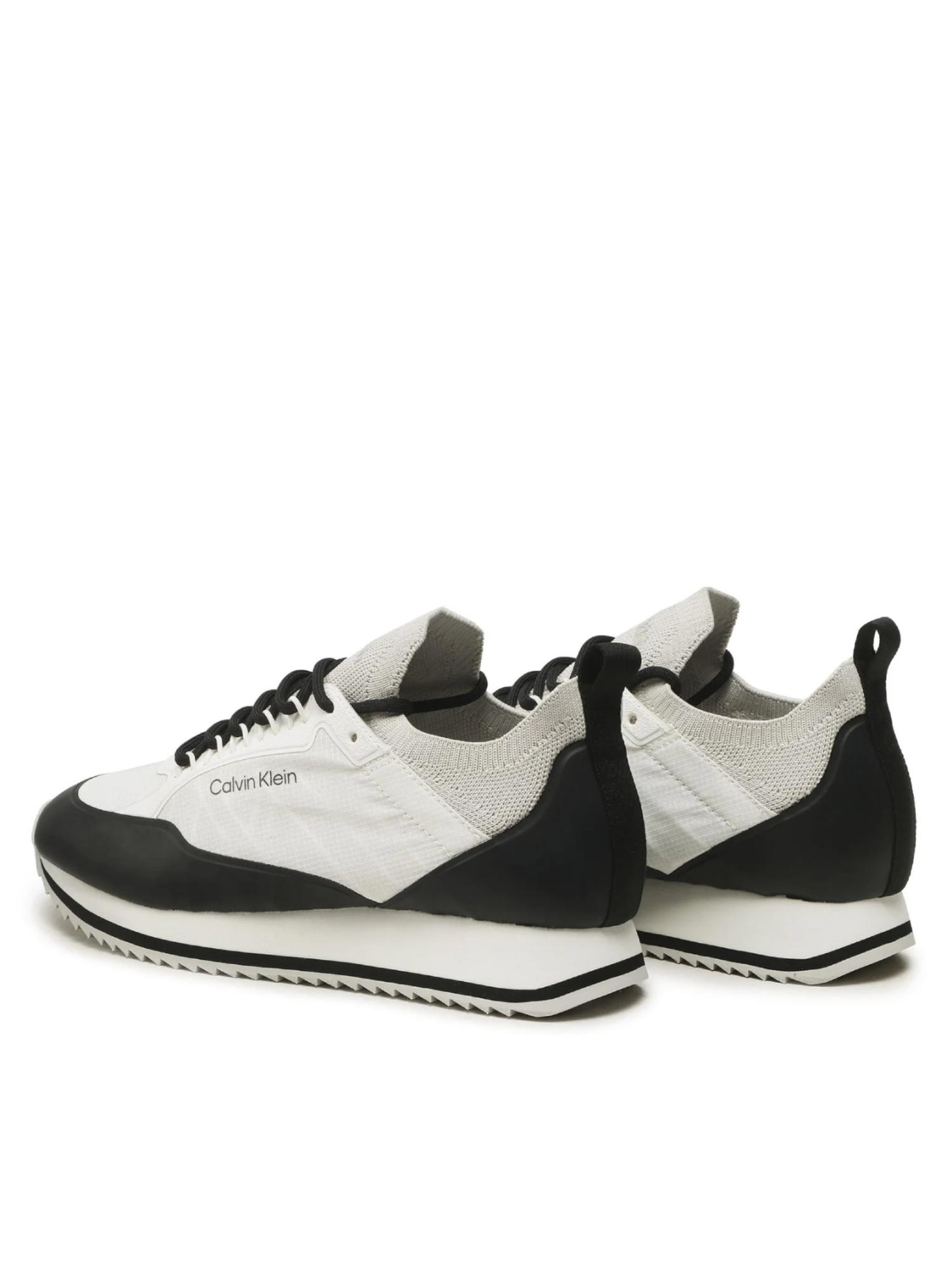 detail Calvin Klein pánské bílé tenisky LOW TOP LACE UP NYLON