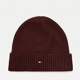 náhled Tommy Hilfiger pánská vínová zimní čepice Pima