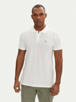 náhled Tommy Jeans pánské bílé polo tričko