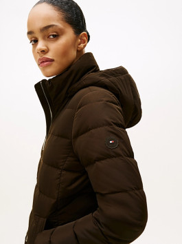 náhled Tommy Hilfiger dámská hnědá péřová bunda