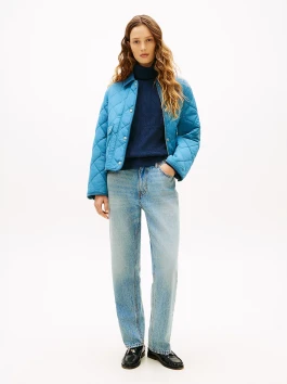 náhled Tommy Hilfiger dámská modrá prošívaná bunda
