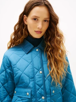náhled Tommy Hilfiger dámská modrá prošívaná bunda