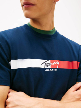 náhled Tommy Jeans pánské modré tričko