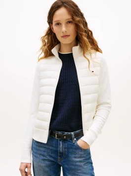 náhled Tommy Hilfiger dámská krémová bunda