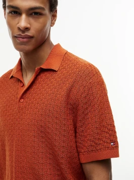 náhled Tommy Hilfiger pánské oranžové polo tričko