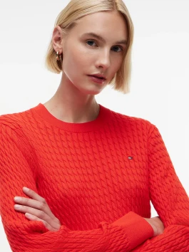 náhled Tommy Hilfiger dámský červený svetr