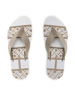 náhled Tommy Hilfiger dámské béžové žabky