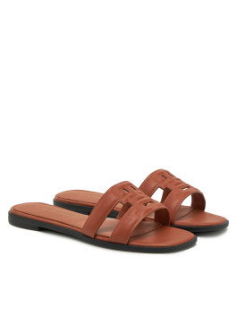 náhled Tommy Hilfiger dámské hnědé žabky