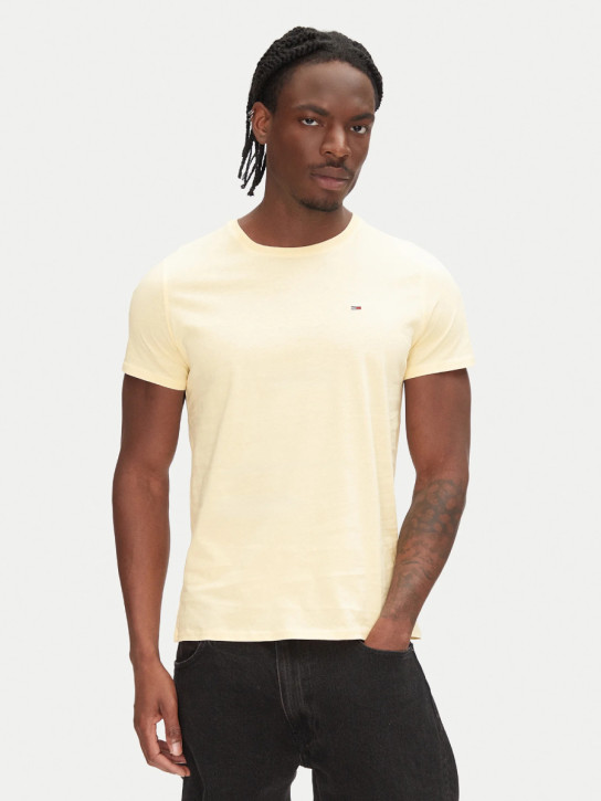 Tommy Jeans pánské žluté tričko