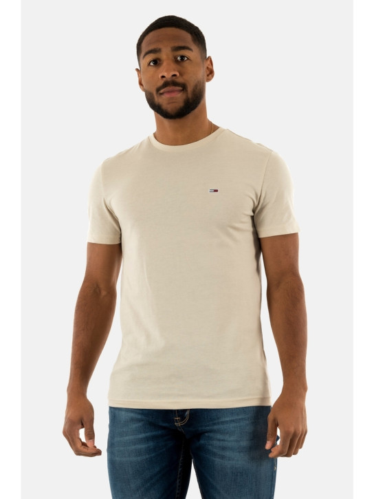Tommy Jeans pánské krémové tričko