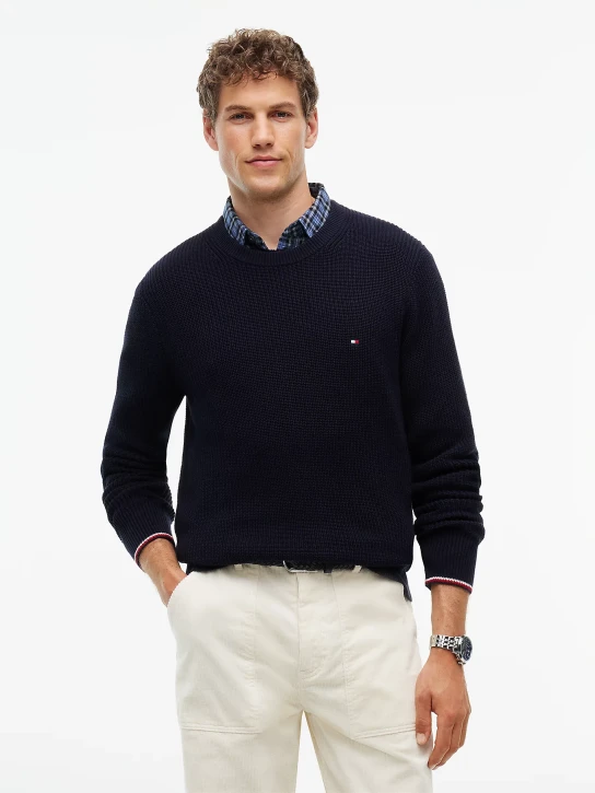 Tommy Hilfiger pánský tmavě modrý svetr