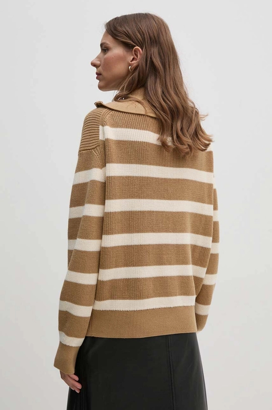 detail Tommy Hilfiger dámský pruhovaný svetr na zip