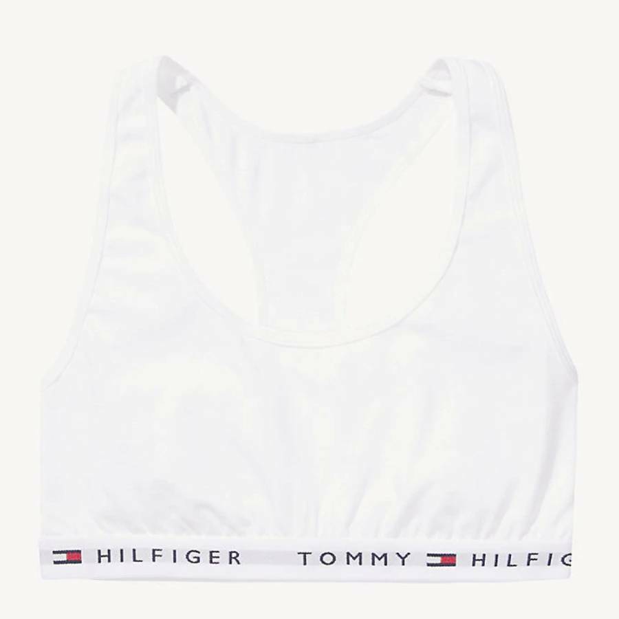 detail Tommy Hilfiger dámská bílá sportovní podprsenka Iconic