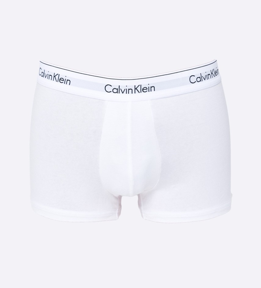 detail Calvin Klein pánské bílé boxerky 2pack