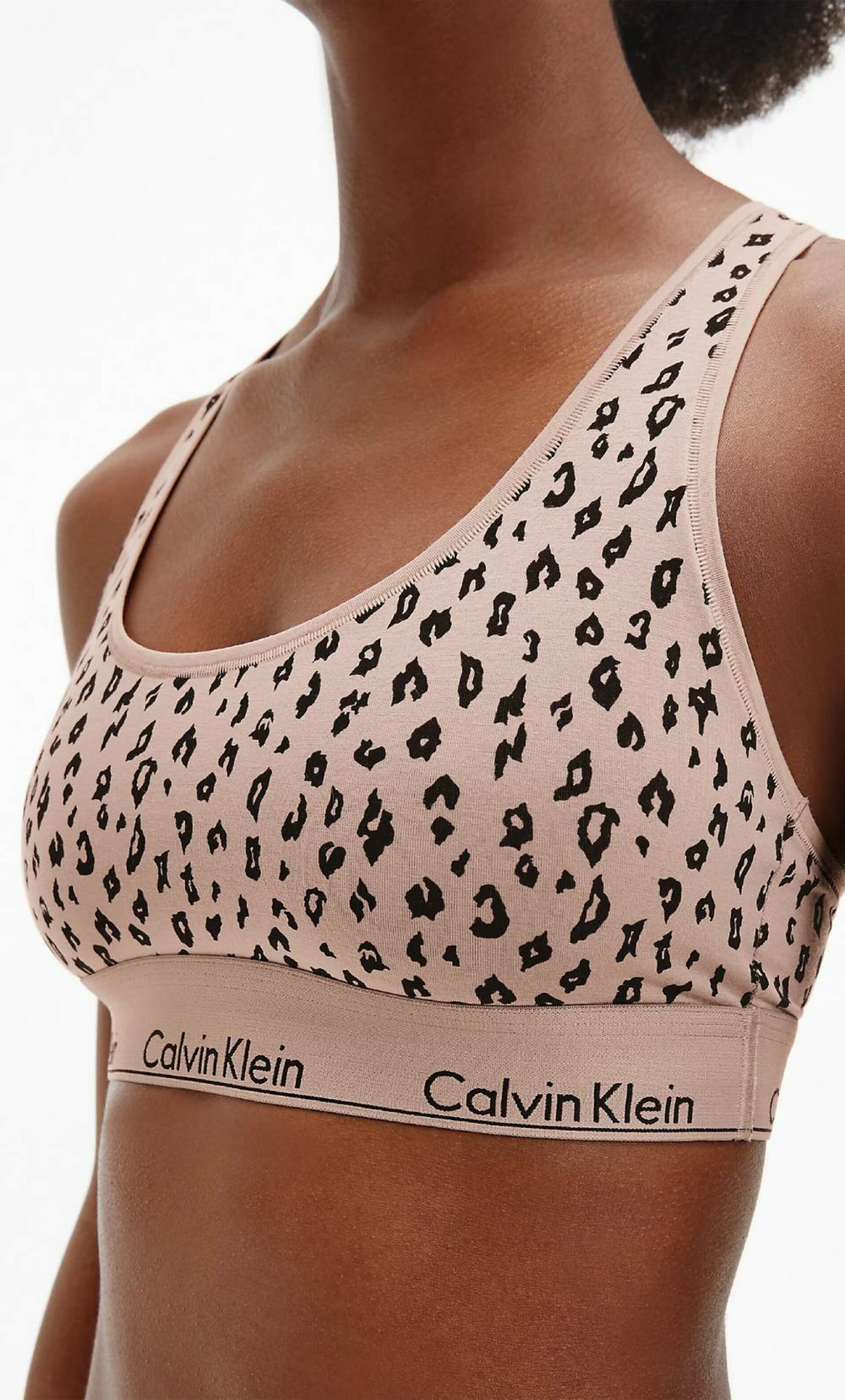 Calvin Klein dámská vzorovaná braletka - S (JN6)