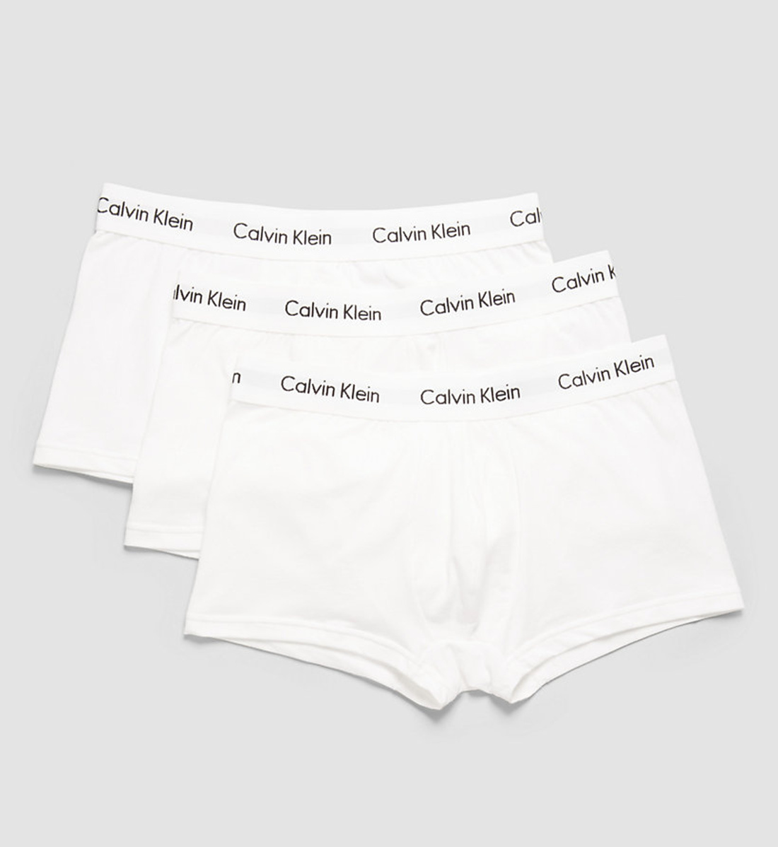 Levně Calvin Klein pánské bílé boxerky 3pack - XL (100)