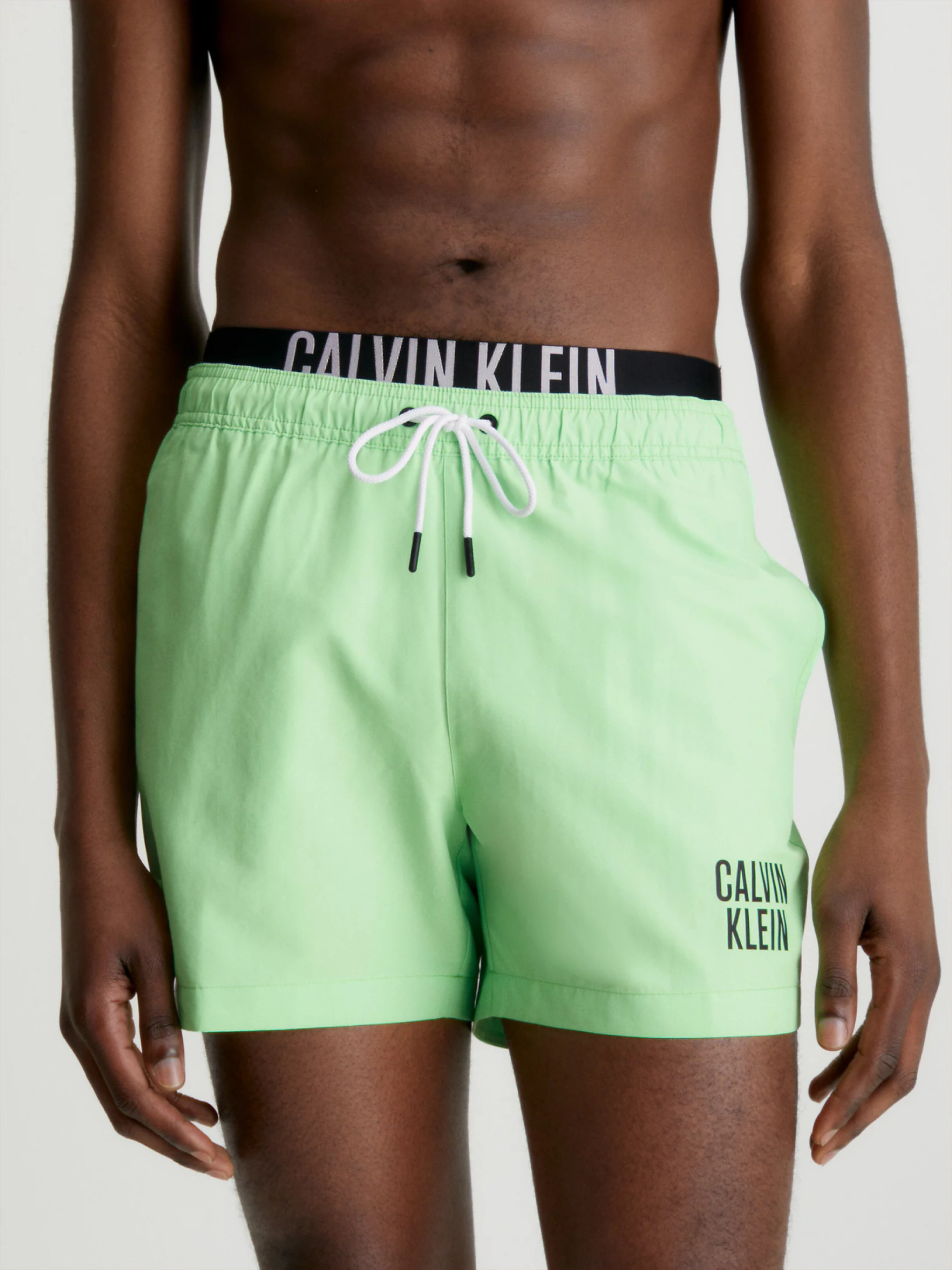Calvin Klein pánské zelené plavky - XL (LV0)
