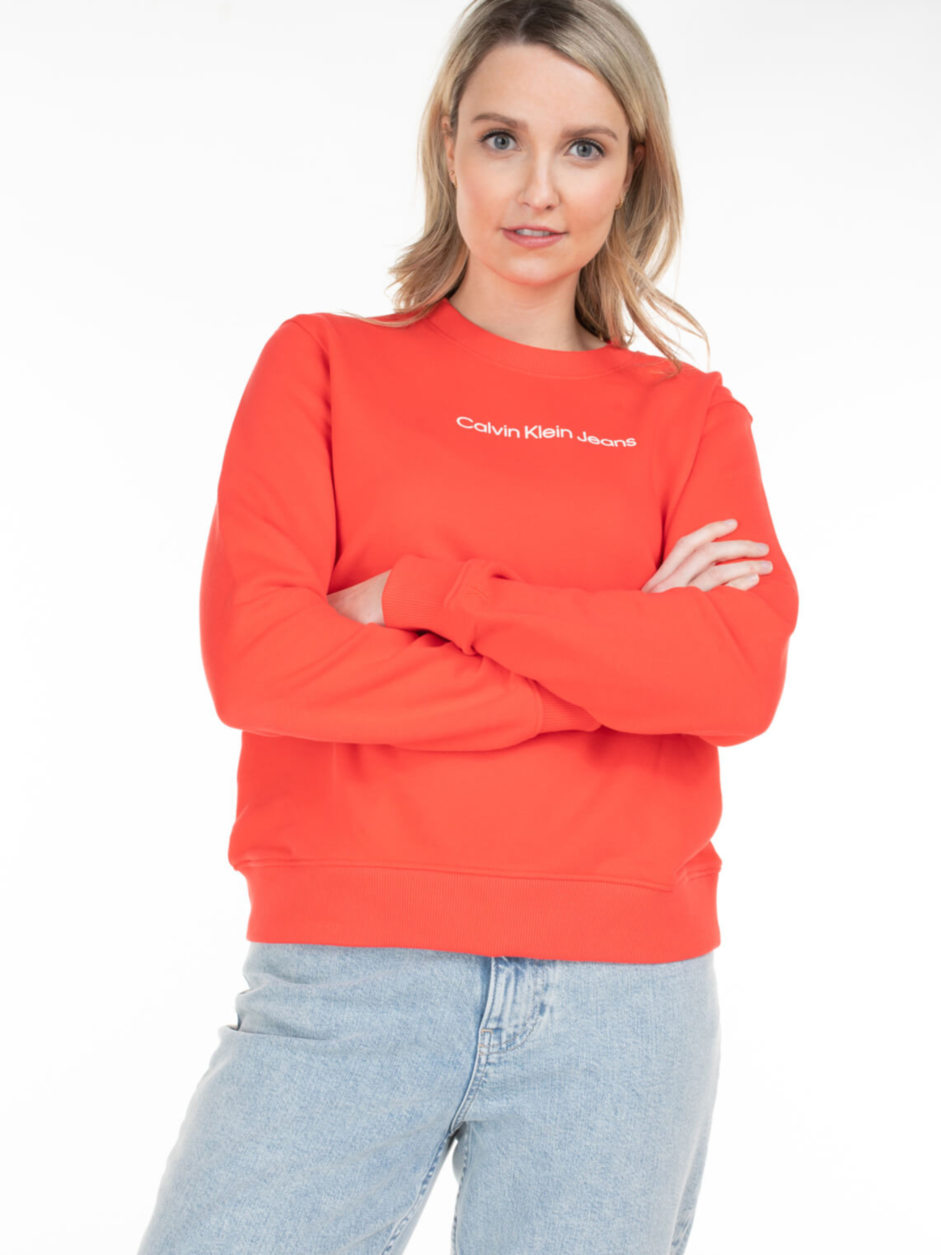 Calvin Klein dámská červená mikina - S (XL1)