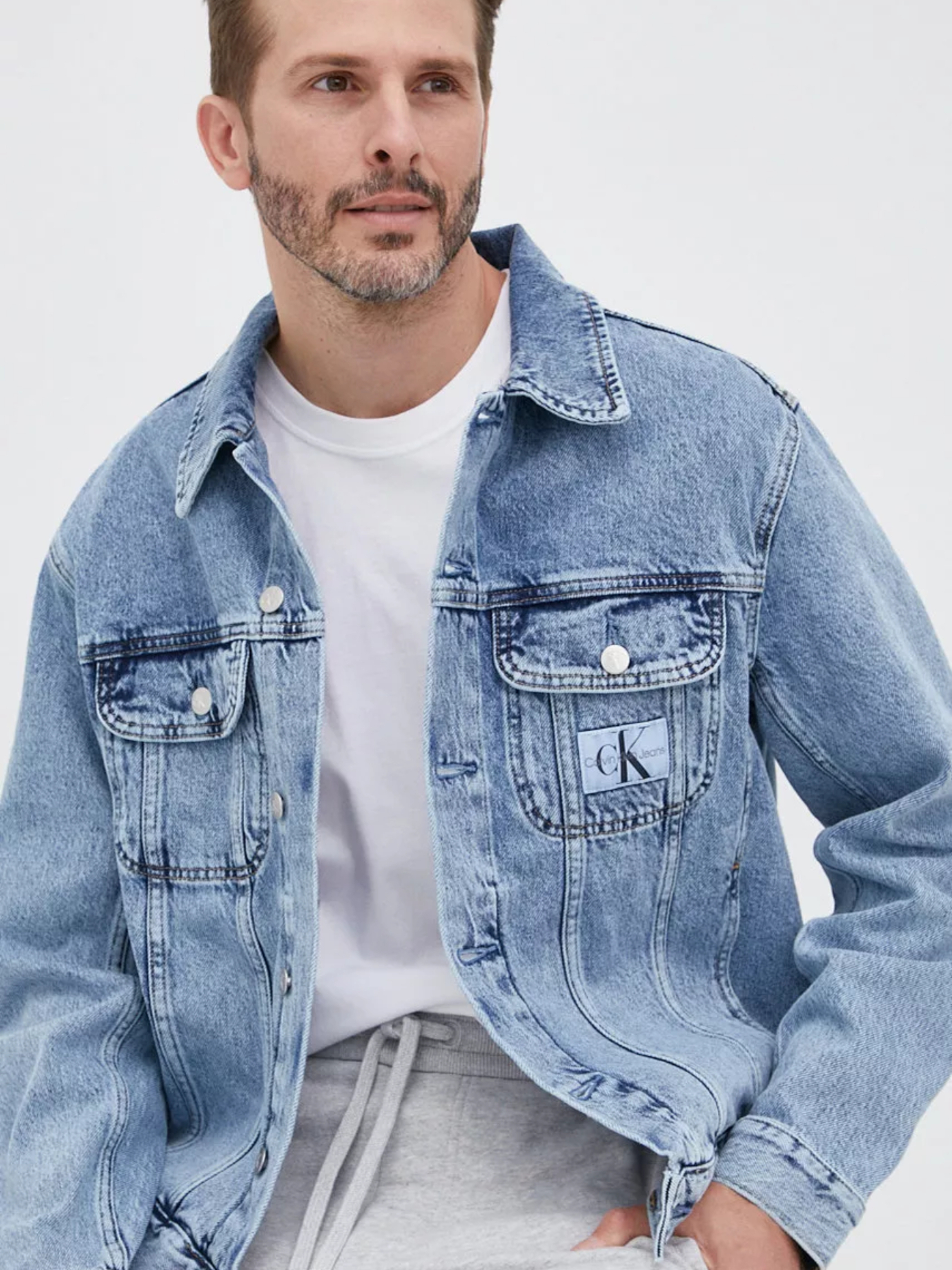 Calvin Klein pánská džínová bunda - L (1AA)