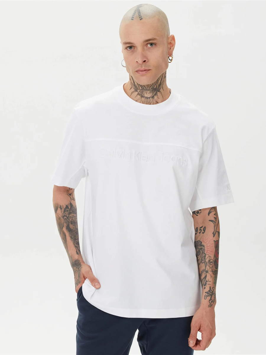 Calvin Klein pánské bílé tričko - XL (YAF)