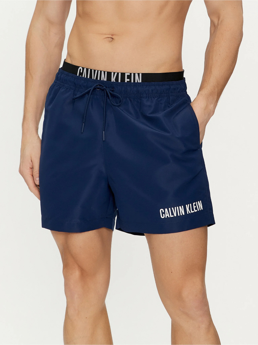 Calvin Klein pánské modré plavky - M (C7E)