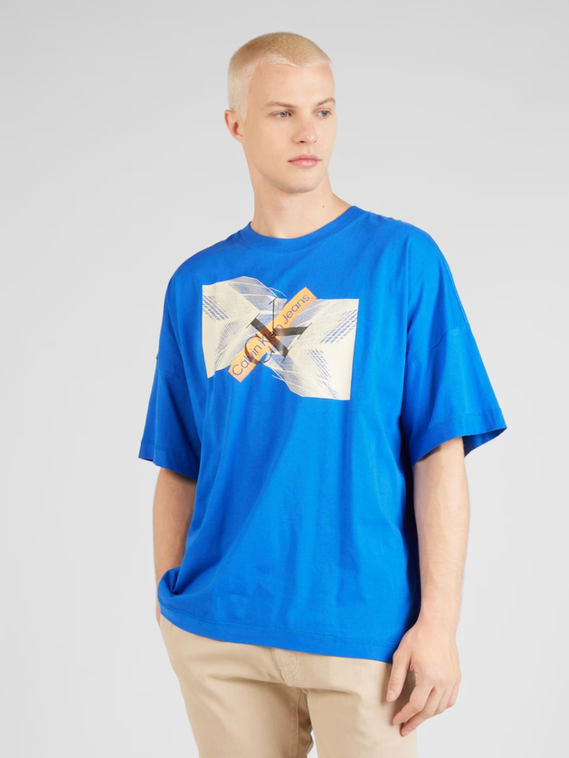 Calvin Klein pánské modré tričko - XL (C6X)