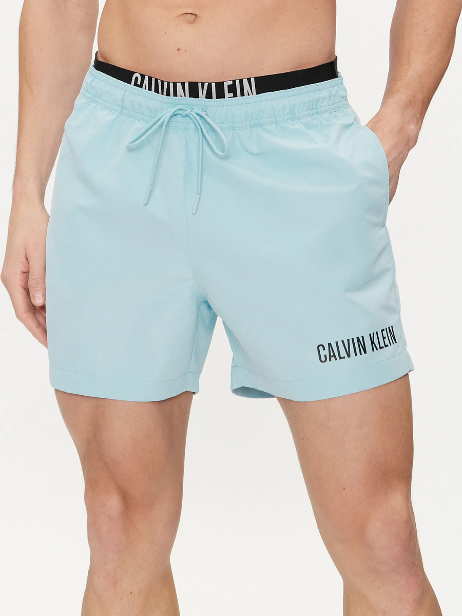 Calvin Klein pánské světle modré plavky - M (C7S)