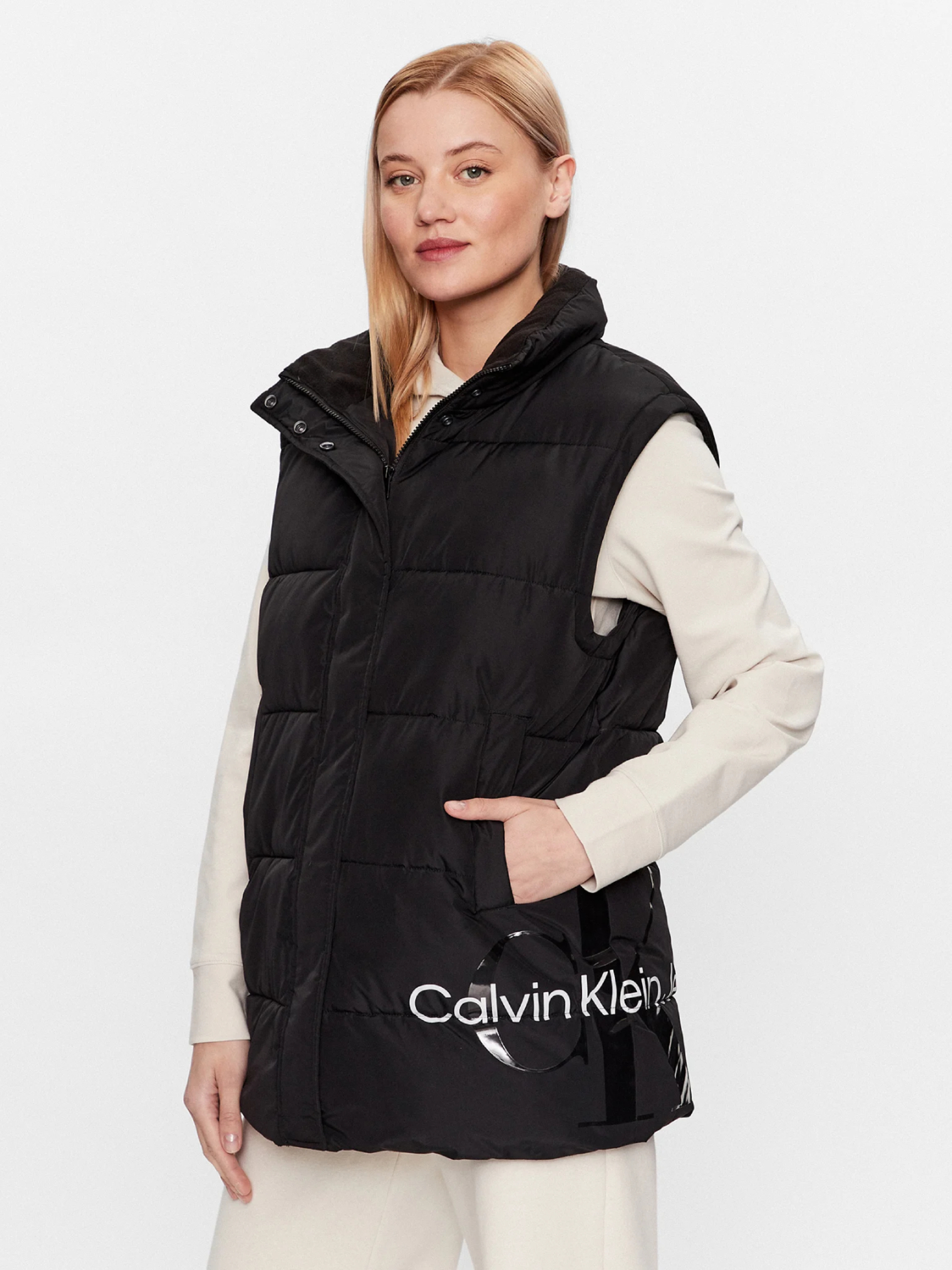 Levně Calvin Klein dámská černá vesta