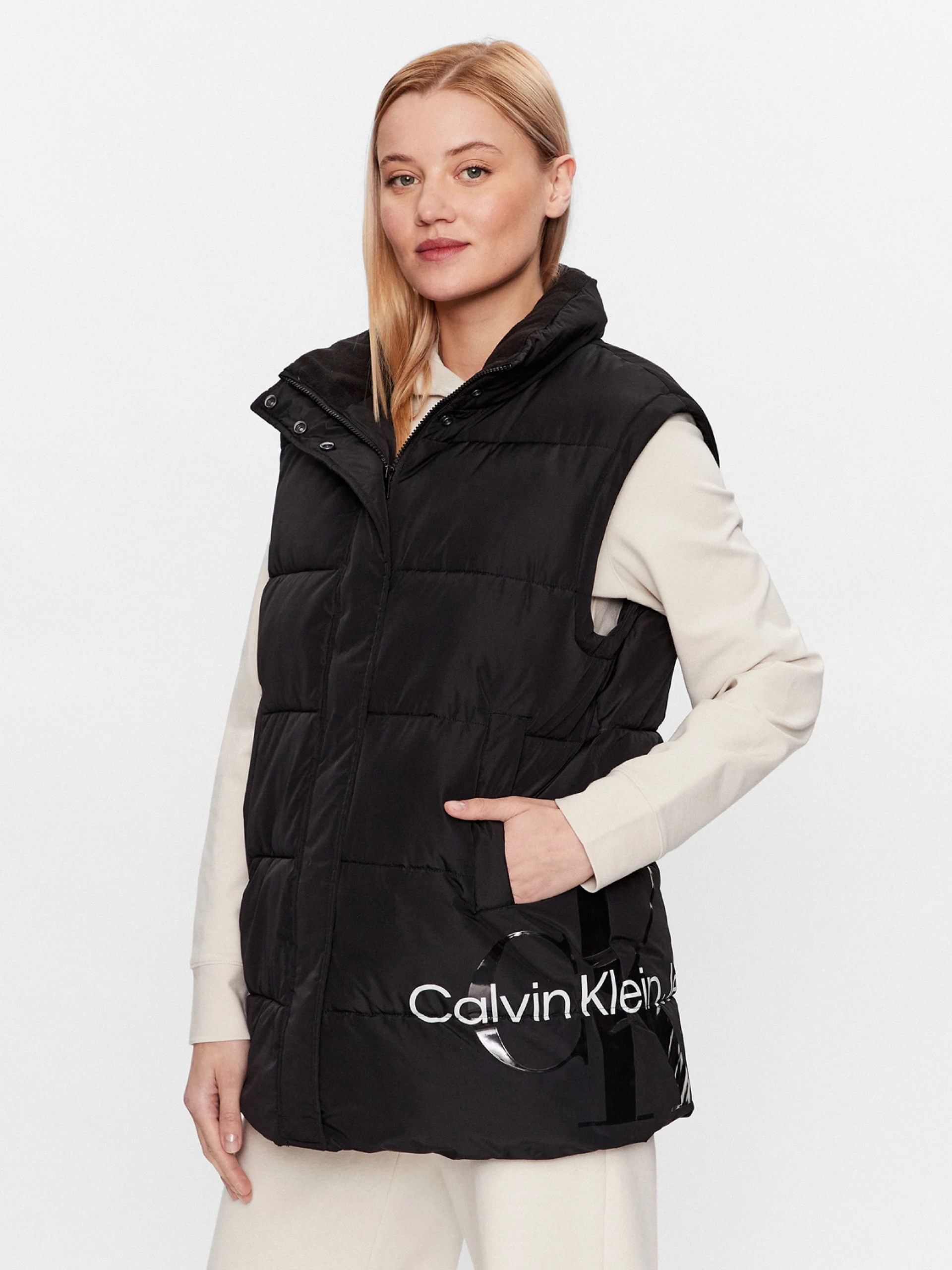 Calvin Klein dámská černá vesta - S (BEH)