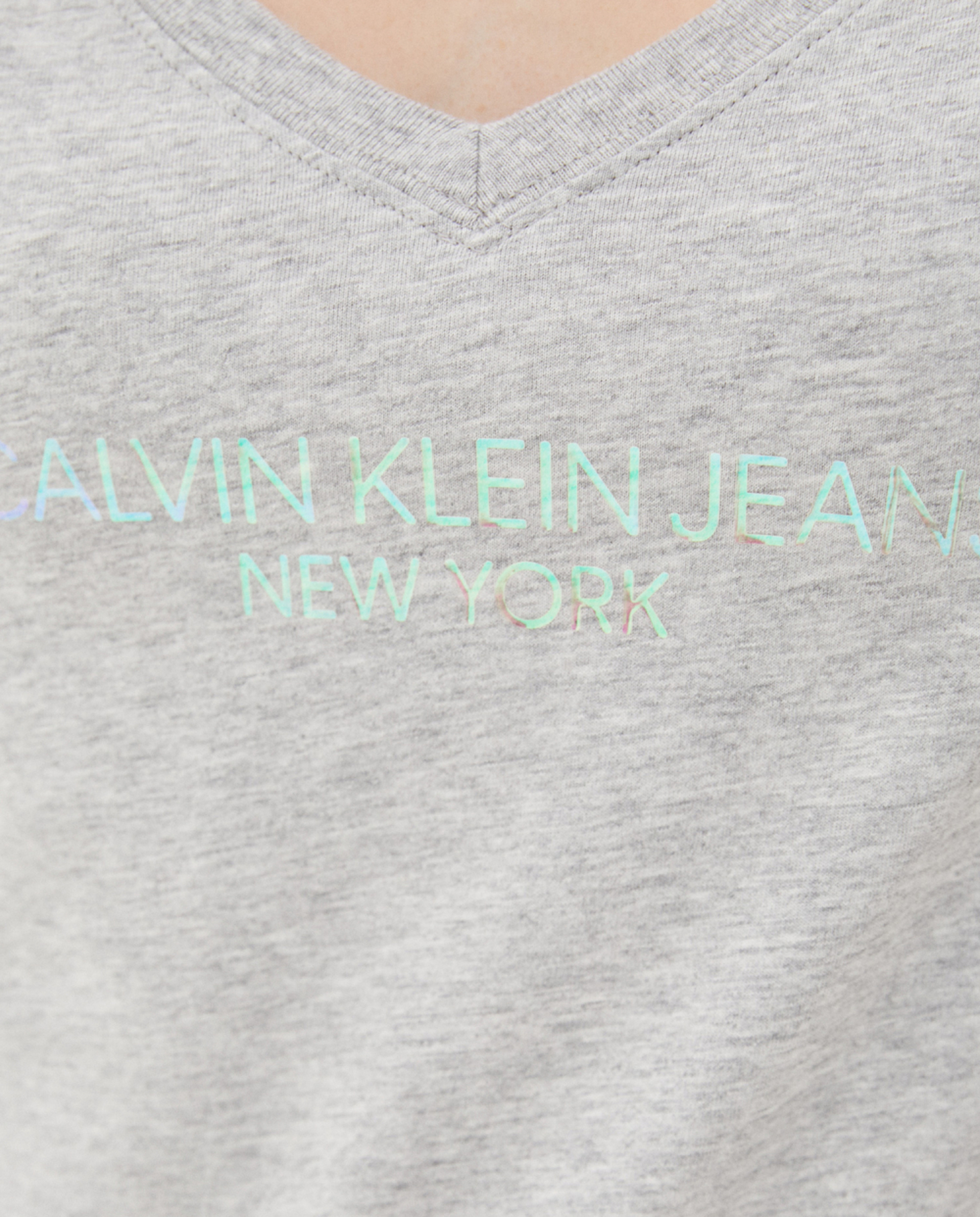 Calvin Klein dámské šedé tričko - L (P01)