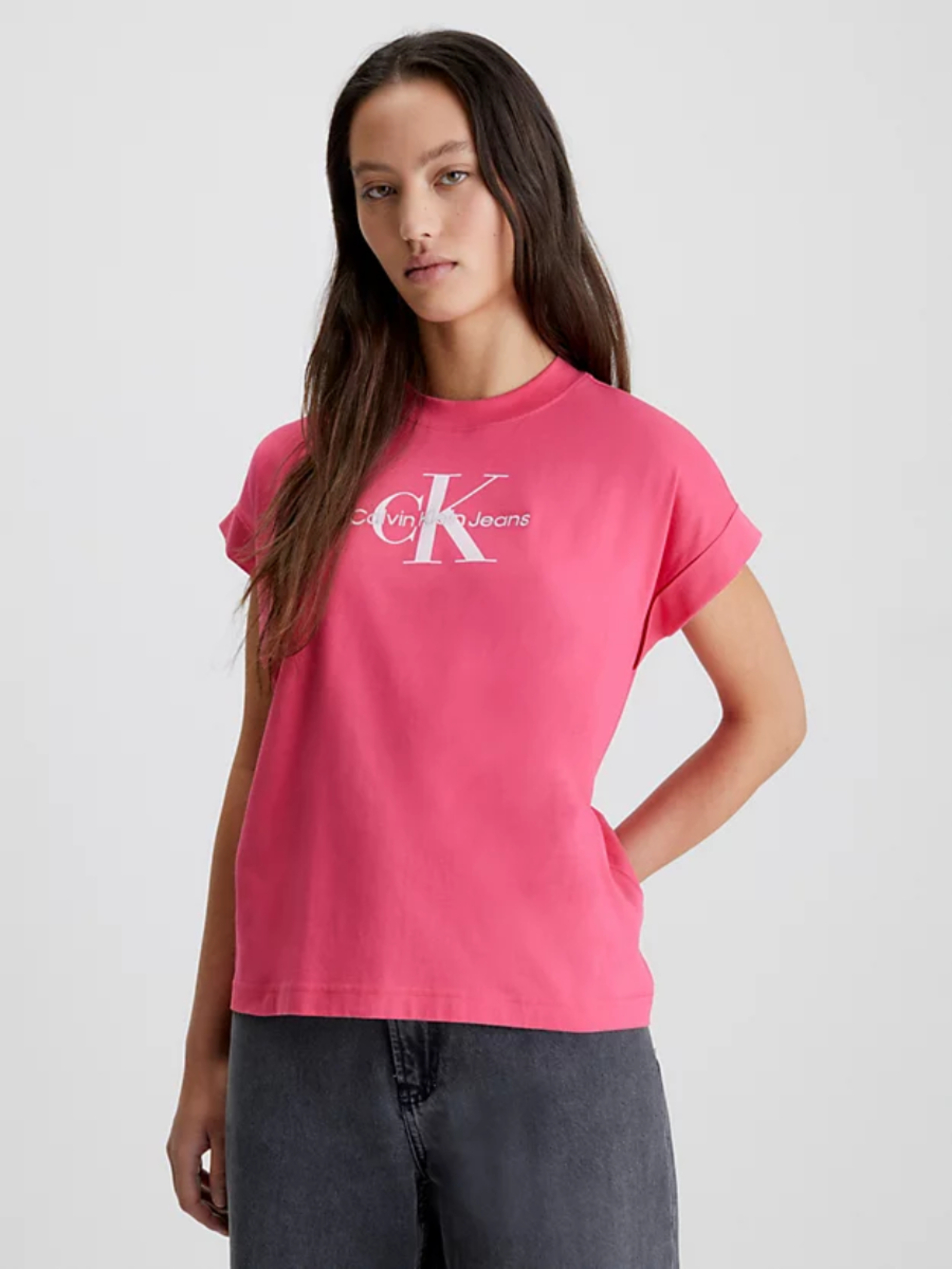 Calvin Klein dámské růžové tričko - S (XI1)