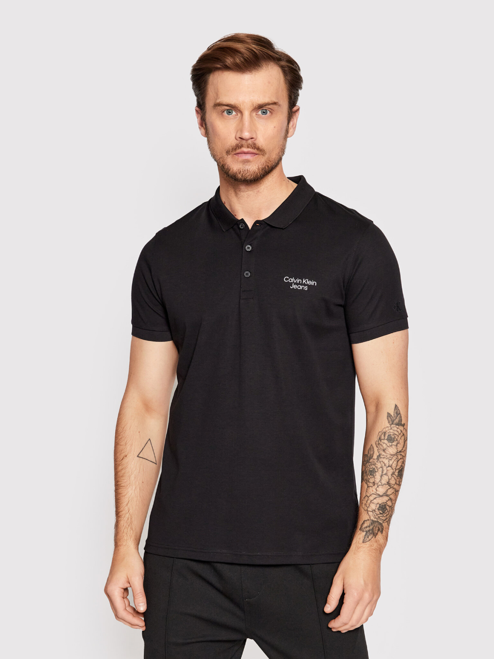 Calvin Klein pánské černé polo tričko - XXL (BEH)