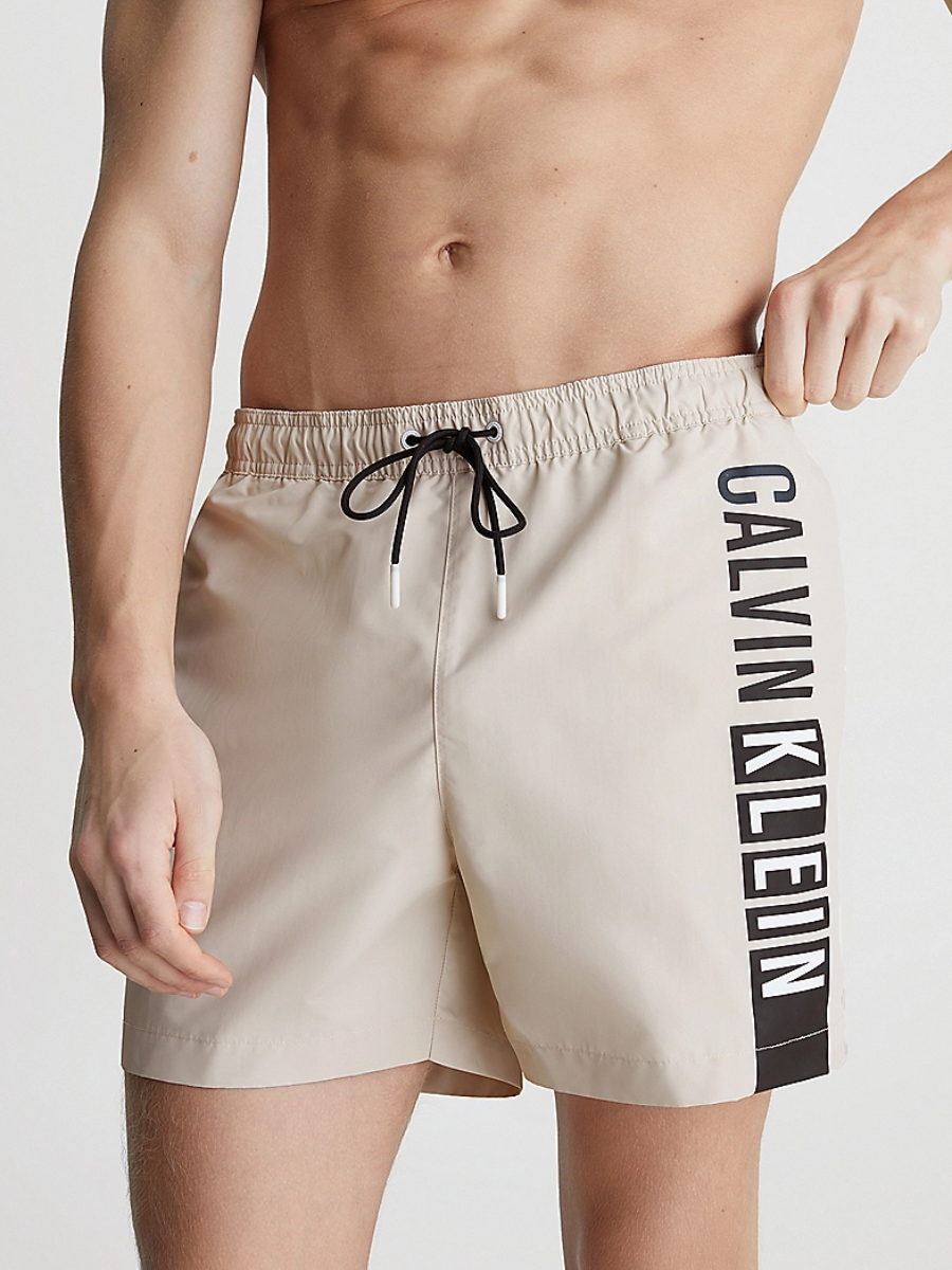 Calvin Klein pánské béžové plavky - M (ACE)