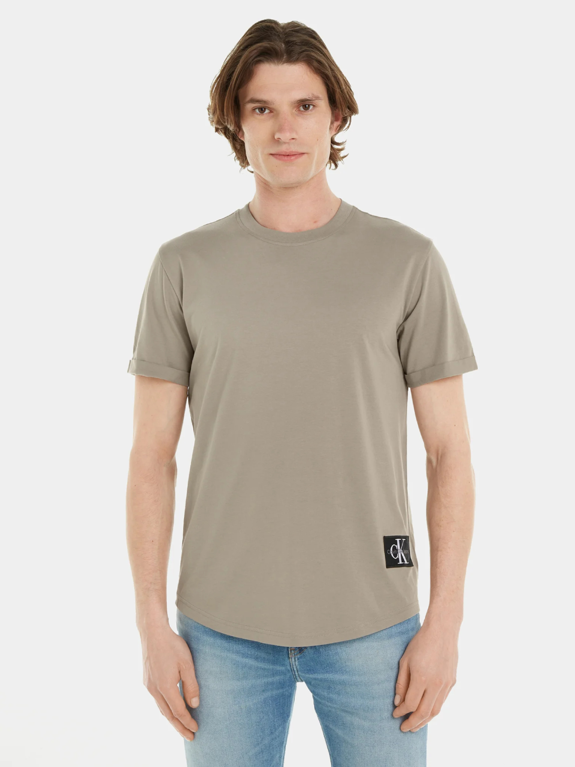 Levně Calvin Klein pánské béžové tričko - L (PBU)