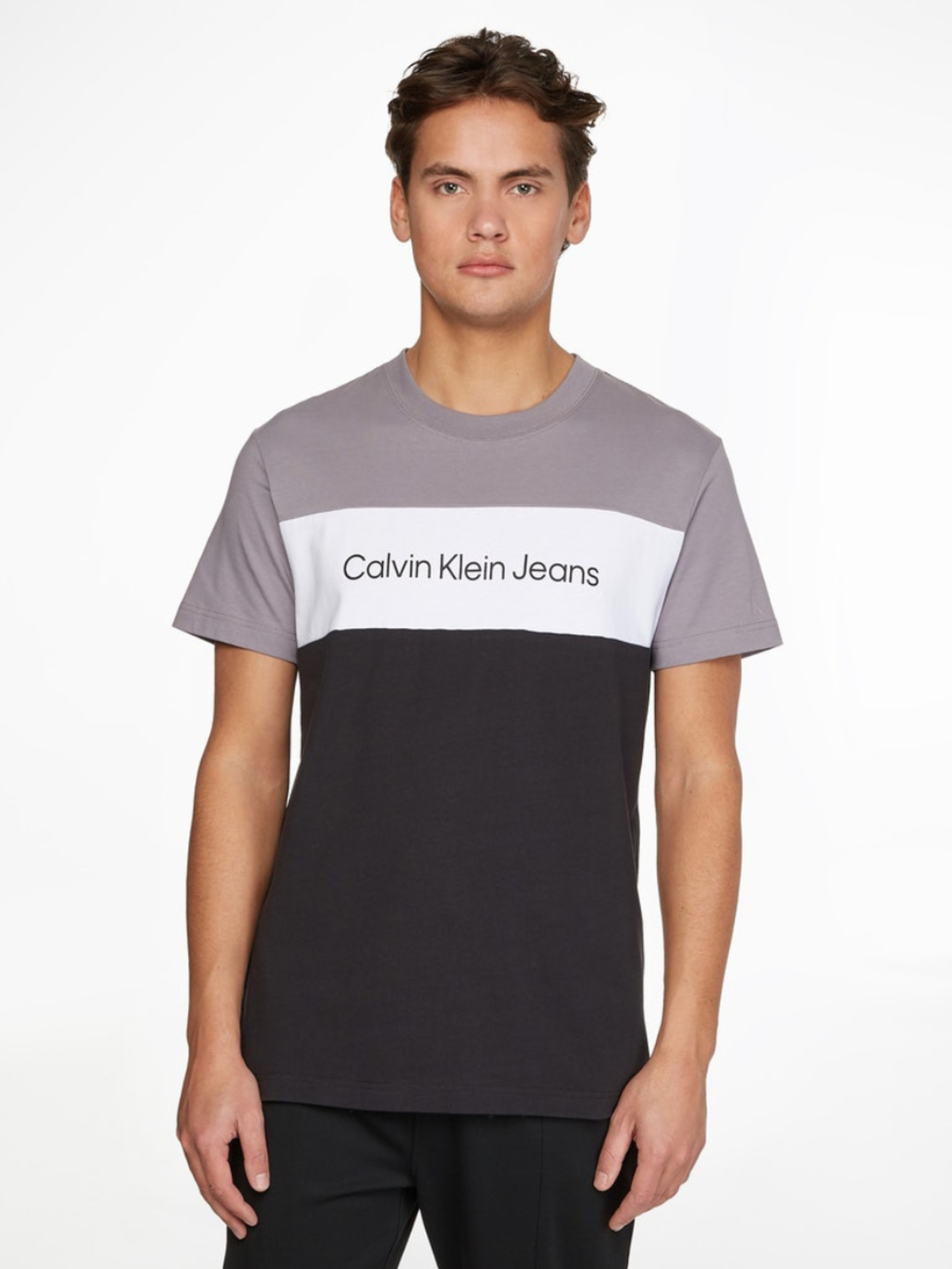 Calvin Klein pánské tričko Colour Block - S (BEH)