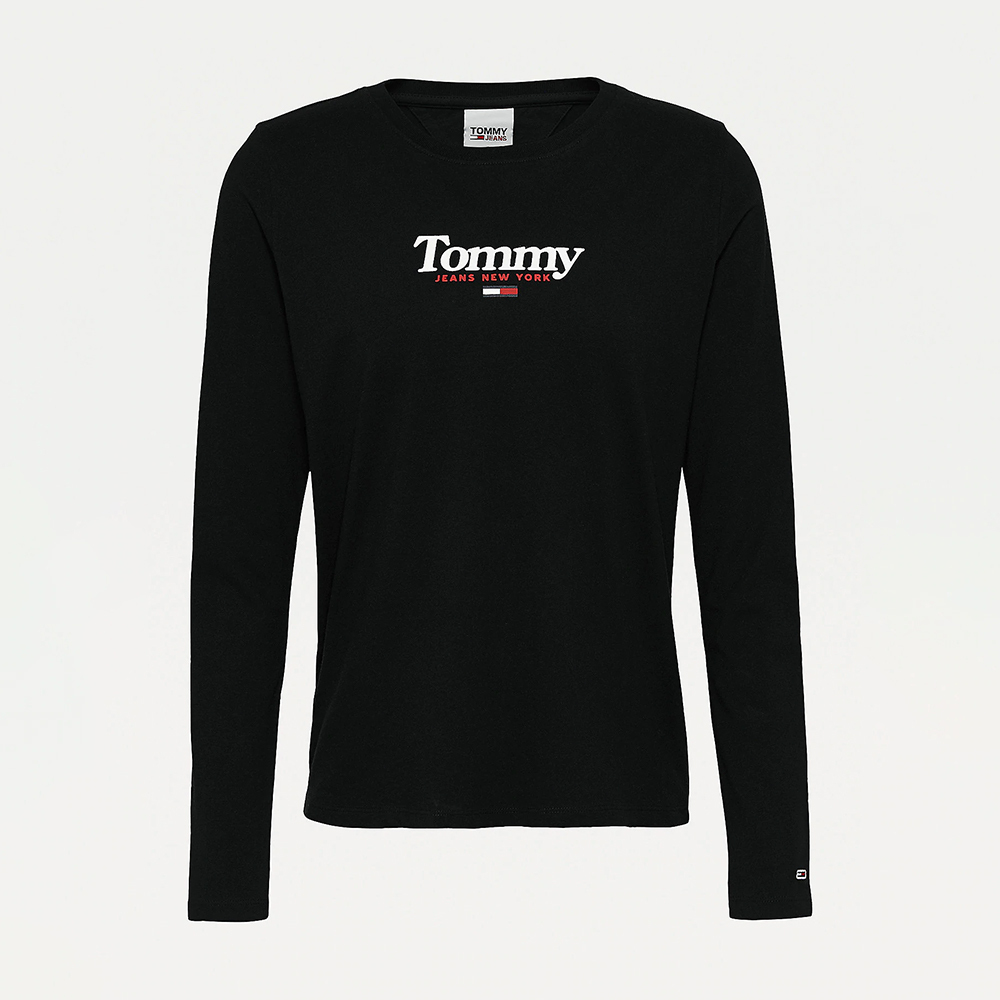 Tommy Jeans dámské černé tričko s dlouhým rukávem - M (BDS)