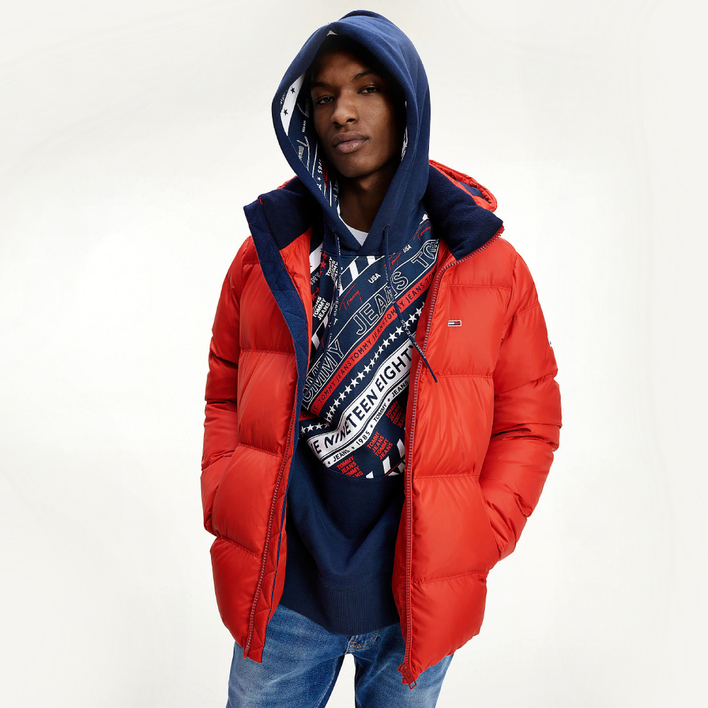 Tommy Jeans pánská červená bunda